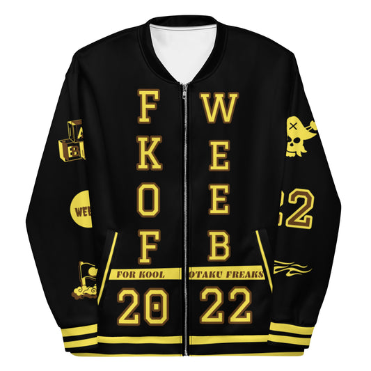 FKOF WEEB Unisex Bomber Jacket (BLACK & YELLOW)